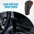 thumbnail image 2 of Unique Bargains Gear Shifting Knob Cover Trim for Chevy Equinox Faux Leather Carbon Fiber Pattern Black Red Stitches, 2 of 6