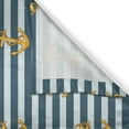 thumbnail image 3 of Ambesonne Harbour Stripe Kitchen Curtains, Vintage Anchors, 55"x45", Earth Yellow Slate Blue, 3 of 3