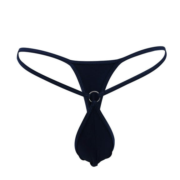 QENGING Mens Briefs Underwear Mini Thong Personality Hoop Low Waist G-Strings T Swimsuit Underwear One Size Casual Clothes