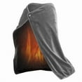 thumbnail image 1 of Galaxy USB Rechargeable Heated Plush Shawl Pad Warming Electric Blanket (Gray), 1 of 5