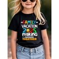 thumbnail image 1 of Trendy Cute "Family Vacation 2025" Cartoon Sun Letter Print T-Shirt | Casual Knit Round Neck Short Sleeve Top for Girls | Comfortable Cotton, Perfect for Spring, Summer & Fall, 1 of 6