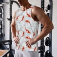 thumbnail image 5 of Picia Koi Fish Corals,Spring Summer Printed Men’s Performance Tank, Men's Workout Tank Top Moisture-Wicking Tank Top Muscle tee, Breathable Workout Shirt-XX-Large, 5 of 7