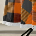 thumbnail image 5 of 60 Inch Round Tablecloth - Orange Black Buffalo Plaid Waterproof Washable Fabric Table Cloth Lace Table Cover Tabletops for Dining, Kitchen, Wedding and Parties House Decor, 5 of 7