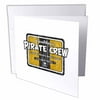3dRose Pirate Crew, Greeting Cards, 6 x 6 inches, set of 12