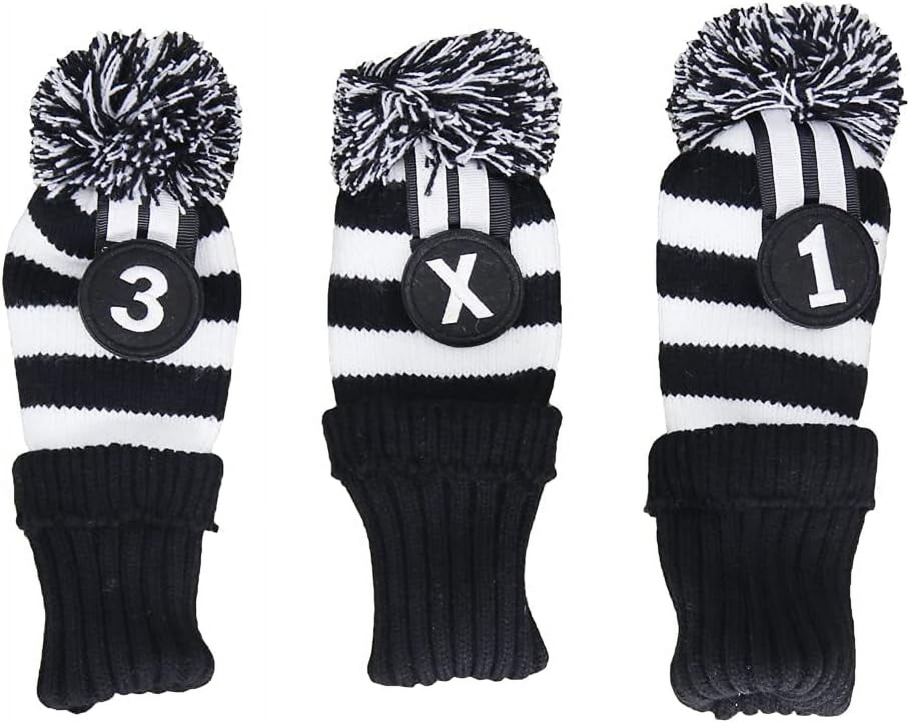 Knitted Golf Club Head Covers for Driver and Fairway Woods Headcovers Set (pack of 3)