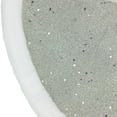 thumbnail image 5 of Northlight 20" Silver Glittered Mini Christmas Tree Skirt with White Fur Trim, 5 of 6
