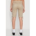thumbnail image 5 of Womens Drawstring Hem Cargo Pocket Bermuda Shorts, 5 of 5