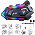 thumbnail image 1 of Altavoces para casco de moto FEYA Y20 con luces RGB IPX6 a prueba de agua, 1 of 8