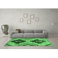 thumbnail image 3 of Ahgly Company Indoor Square Oriental Emerald Green Modern Area Rugs, 8' Square, 3 of 4