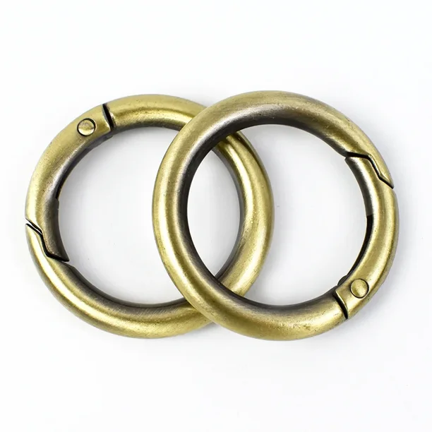 Meetee-hebillas de anillo redondo de resorte de Metal, 16/20/25/32/38mm, conexión de correa de bolso, gancho a presión, llavero, Collar para mascotas, abrazadera a presión, 5/10 Uds.