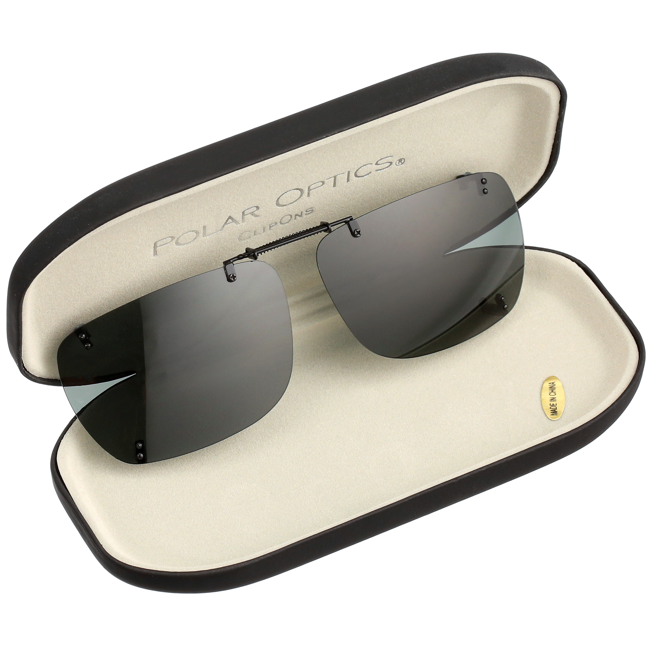 Polar Optical Optics Unisex Ptcr REC G 54 Plastic ClipOns Sunglasses Gray