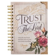 Christian Art Gifts Journal w/Scripture for Women Trust In The Lord Butterfly Proverbs 3:4 Bible Verse Burgundy 192 Ruled Pages, Large Hardcover Notebook, Wire Bound
