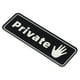 thumbnail image 1 of Uxcell Señal Privada para Puerta 9"x3" Etiqueta Adhesiva de Privacidad Negra, 1 of 7