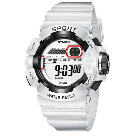 Alarm Watch Stopwatch - SYNOKE Students Children Sport Watches 3ATM Life Water-resistant Digital Backlight Child Kids Boy Girls Wristwatch Alarm Stopwatch