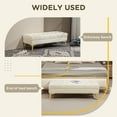 thumbnail image 4 of HOMCOM Velvet Upholstered Bench Button Tufted End of Bed Bench for Bedroom, 4 of 10