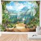 thumbnail image 1 of Tapiz decorativo con estampado digital de paisaje de resort jihf, fondo de tela para colgar, 1 of 4