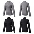 thumbnail image 5 of Workout Long Sleeve Shirts for Women - Yoga Running Tops Quarter Zip Pullover Exercise T-Shirts, 5 of 5