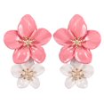 thumbnail image 5 of Grofry 1 Pair Colorful Flower Stud Earrings Matte Bright Color Elegant Nonallergic Sweet Flower Women Earrings Jewelry Gift, 5 of 8