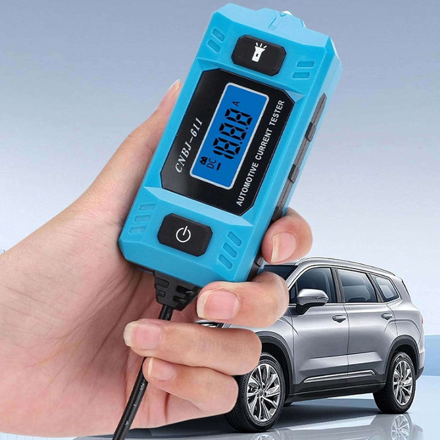 Automotive Circuit Fault Probe Tester – 20A 48V High-Precision Current Tester with LCD Display & Front Light, Car Relay Fuse Blade Checker