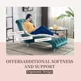 thumbnail image 5 of Newest Elegant Chaise Lounge, Button-Tufted Velvet with S-Shaped Back and Clear Acrylic Legs, Teal, 5 of 13