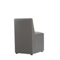 thumbnail image 5 of Manhattan Comfort Anna 19.69" Square Faux Leather Dining Chair in Pewter, 5 of 11