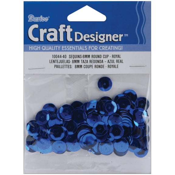 Cupped Sequins 8mm 200/Pkg-Royal Blue