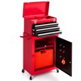 Costway 2pc Mini Tool Chest & Storage Box Rolling Garage
