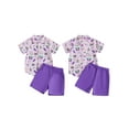 thumbnail image 2 of BemeyourBBs Toddler Baby Boy Mardi Gras Outfit Carnival Clothes Printed Short Sleeve Button Down Shirt and Shorts Set Summer Clothes, 2 of 9