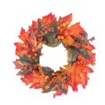 thumbnail image 4 of Corona artificial de otoño, corona de hojas de arce y bayas, decoración del hogar, adorno decorativo de para pared del hogar en Acción de, 4 of 9