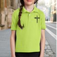 thumbnail image 2 of LNMQLPDBS Girls School Uniform Shirts Button Down Lapel Shirt Breathable Golf Collared Short Sleeve T-Shirt Teens Soft Summer Uniform Tops, 2 of 8