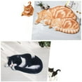 thumbnail image 3 of 1 pcs Cute Cat Shape Entrance Carpet Soft Dust Removal Polyester Thicken Anti-Slip Door Carpet Doormat Footpad Kitten Door Mat S 3, 3 of 8