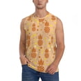 thumbnail image 2 of Lsque Pineapples Print Men's Cotton Blend Sleeveless Muscle Shirts (S-3XL)- Moisture Wicking, Odor Protection, UPF 30+,XX-Large, 2 of 8