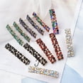 thumbnail image 4 of Colorful Rhinestone Square Dangle Drop Earrings for Women Crystal Rectangle Geometric Statement Earring, 4 of 4