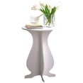 thumbnail image 2 of Kings Brand Furniture Round Side Table Plant Stand 19H" for Living Room Bedroom, White, 2 of 4