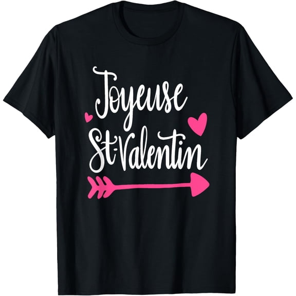 French Teacher Valentines Day Shirt Joyeuse Saint Valentin T-Shirt