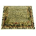 thumbnail image 3 of Unique Loom 3129927 Cheetah Botanical Border Animal Print Area Rug, 3 Feet 3 Inch x 5 Feet 3 Inch, Ivory/Black, 3 of 5