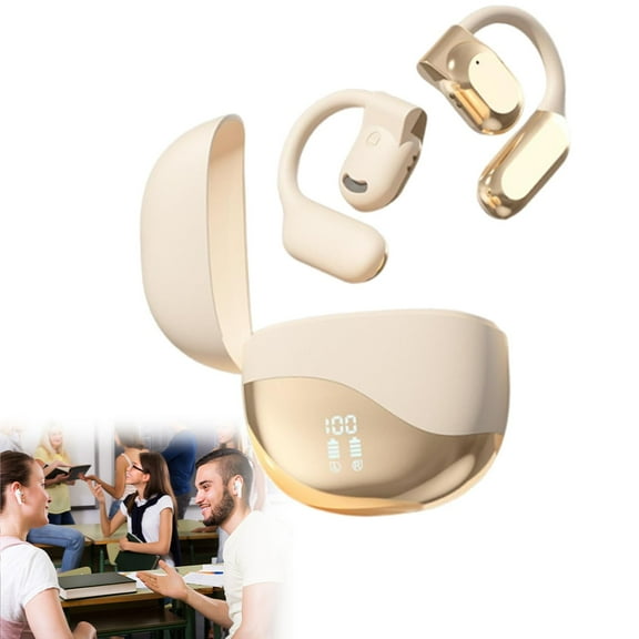 Ai Translating Ear Buds,  Ai Headphones Language Translation, Ai Translator Earbuds, 144 Languages Play Music Bluetooth Over-Ear Earbuds- Black