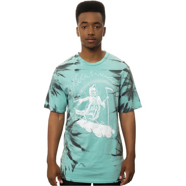 ROOK The Ride Or Die Tie Dye Camiseta gráfica para hombre, verde, grande ROOK Camiseta gráfica