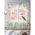 thumbnail image 2 of Tropical Flamingo Animal Sheer Curtains 84 Inch Length 2 Panels Set, Wildflowers Leaves Botanical Beige Voile Window Treatment Curtains Sheers Drapes for Bedroom/Living Room/Kitchen 52"x84"x2, 2 of 7