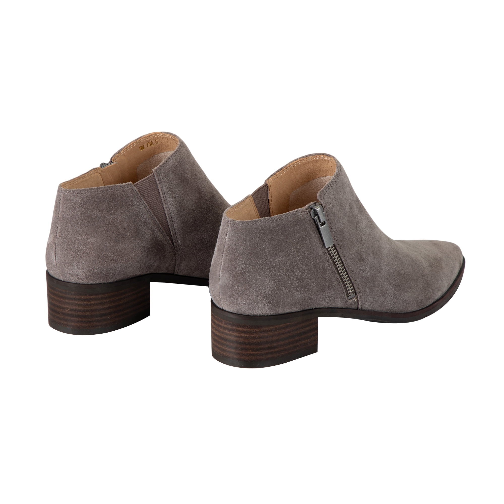 Lowestbest Women's Western Ankle Boots, Casual Low-heeled Shoes, Grey Size 8, Size: Small, Gray