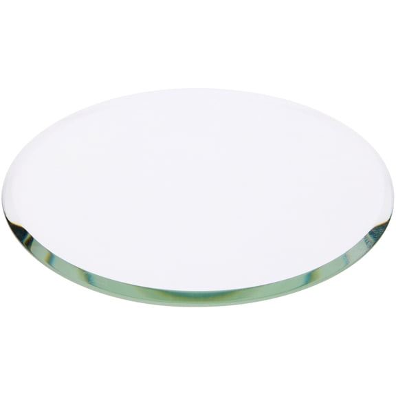 Plymor 3.5" Round, 3mm Thick Beveled Clear Glass Circle, Pack of 12