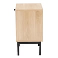 thumbnail image 4 of Baxton Studio Sherwin Brown and Black 1-Drawer End Table with Rattan Accent, 4 of 10