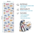thumbnail image 2 of 74x26 Inch Yoga Towel, Sweat Absorbent Non-Slip Mat for Hot Yoga, Pilates & Fitness,Cat Striped Leaf White Pattern, 2 of 5