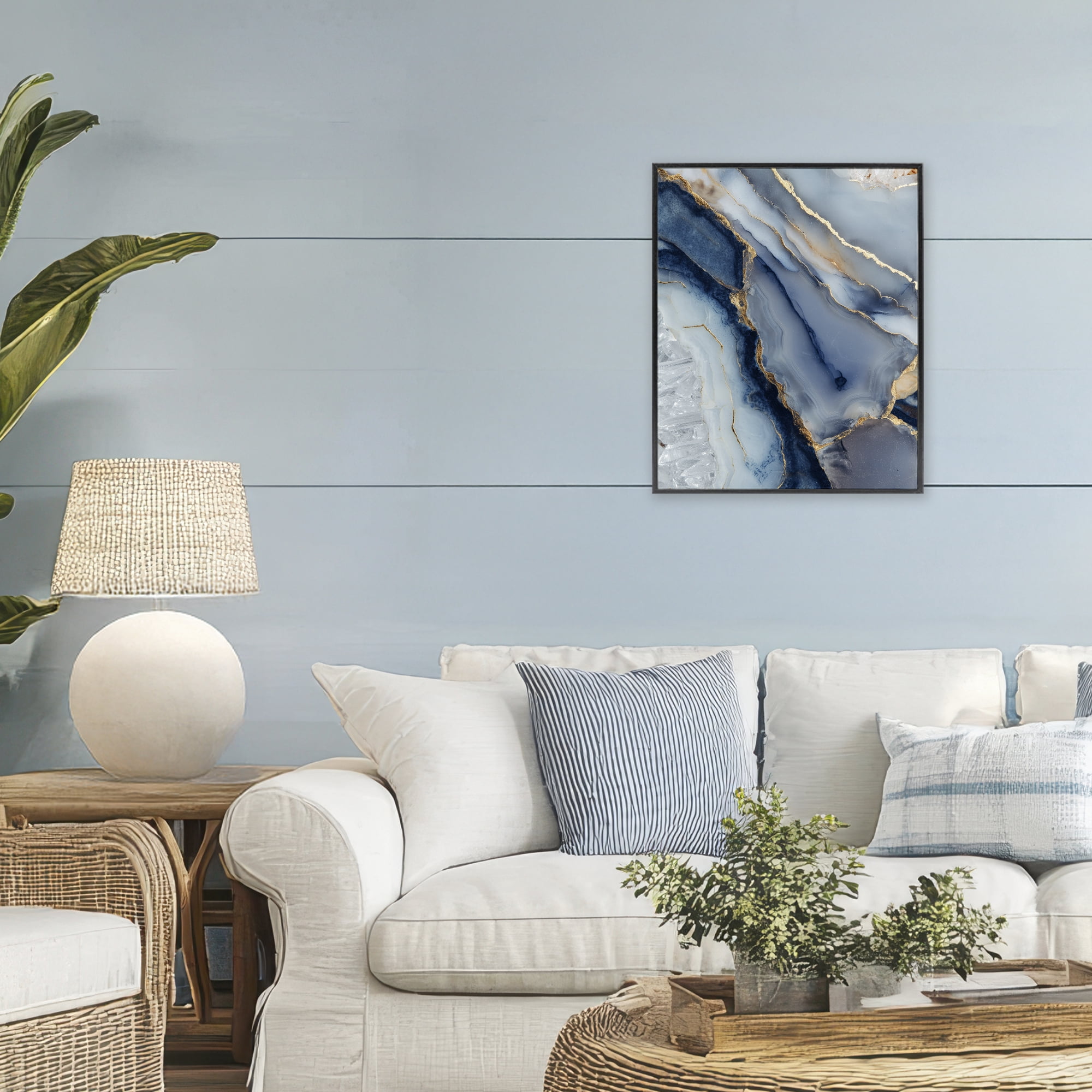 Stupell Industries Crystal Twilight Cracks Black Framed Giclee Art, design by Svetlana Aleynikova