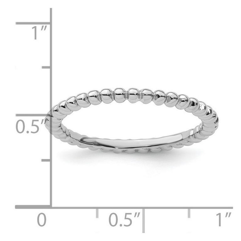 Sterling Silver Stackable Expressions Beaded Twist Ring Sterling Silver Stackable Expressions Beaded Twist Ring