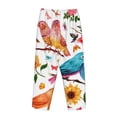 thumbnail image 5 of Disketp Flowers Birds And Butterflies Print Women'S Comfy Pajama Pants Casual Drawstring Palazzo Lounge Wide Leg Pants, 5 of 9