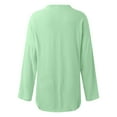 thumbnail image 6 of Long Sleeve Shirts for Women 2026 Spring Linen Lightweight Casual V Neck Oversized Blouse Office Work Tops, 6 of 6