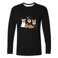 thumbnail image 4 of ThriftyPlait Halloween Party Costume Graphic T Shirt Men's Plus Size Lightweight Long Sleeve Pullover Casual Cozy Holiday Wear, 4 of 4