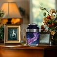 thumbnail image 3 of KARYLIZ Musical Instruments Urn - 10 Inch - Large Funeral Urns For Human Ashes Adult Man - Purple Memorial Tribute for Adult Male Dad - Night Sky Cremation Urns For Female - Decorative Ash Holders, 3 of 7