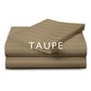 Bed Sheet Set Fitted Mattress Linens King Queen Full Dobby Stripe Taupe, 1 Flat, 1 Fitted, 2 Pillowcases By Spirit Linen